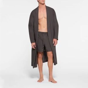 SKIMS Cotton Poplin Sleep Robe ✨ Ash | S